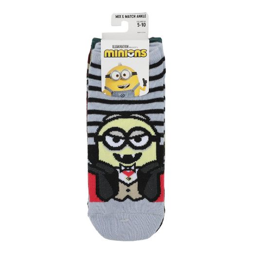 Picture of Minions Monsters 5 Pair Ankle Socks