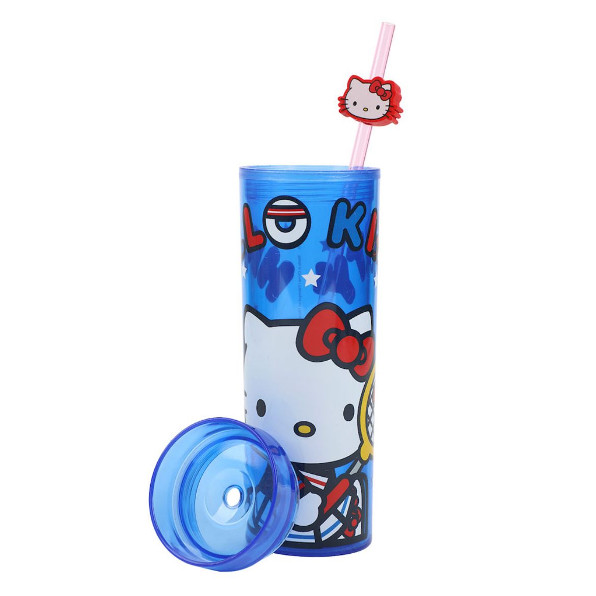 Picture of Hello Kitty Sports Straw Charm 16 oz. Slim Plastic Tumbler