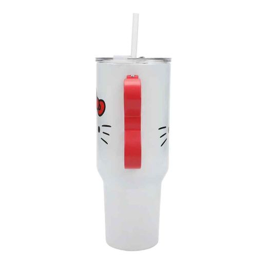 Picture of Hello Kitty 40 oz. Sculpted Handle Stainless Steel Tumbler