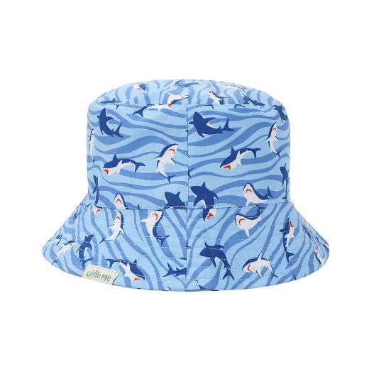Picture of Little Me Shark Toddler Bucket Hat, Bag & Sunglasses Set