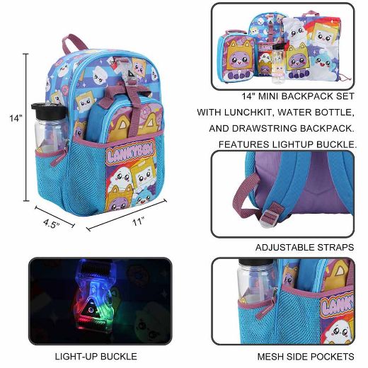 Picture of LankyBox Light Up Buckle 4 pc Toddler Backpack Set