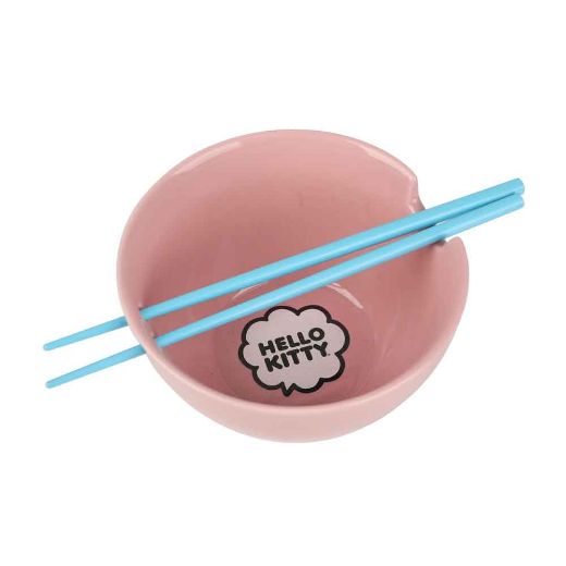Picture of Hello Kitty 20 oz. Ceramic Ramen Bowl with Chopsticks