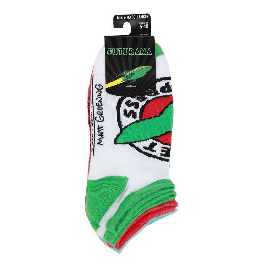Picture of Futurama 5 Pair Ankle Socks