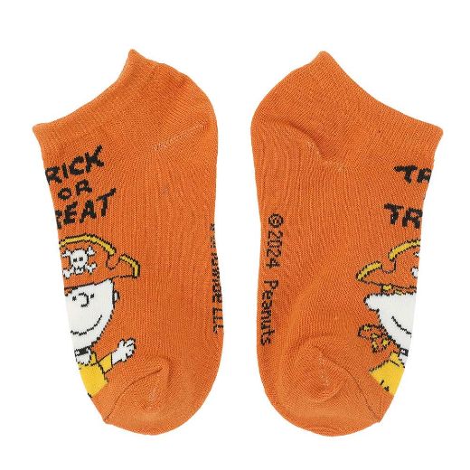 Picture of Peanuts Halloween Youth 6 Pair Ankle Socks
