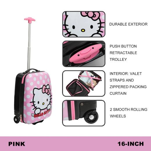 Picture of Hello Kitty Pink 16.5 in. Rolling Luggage