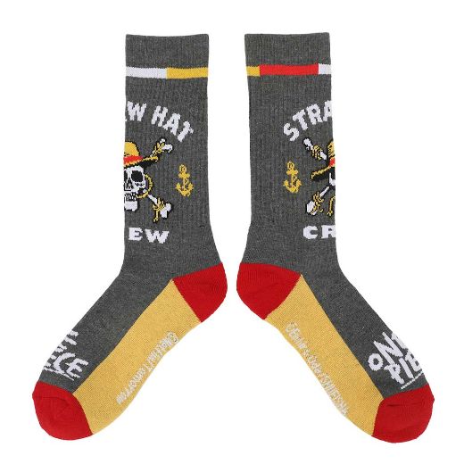 Picture of One Piece Straw Hat Pirates Adult 3 Pair Crew Socks