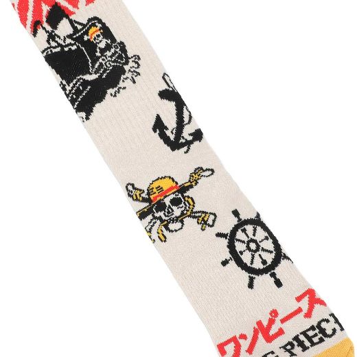 Picture of One Piece Straw Hat Pirates Adult 3 Pair Crew Socks