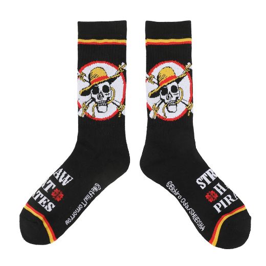 Picture of One Piece Straw Hat Pirates Adult 3 Pair Crew Socks