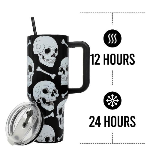 Picture of Bioworld Skulls 40 oz. Stainless Steel Tumbler