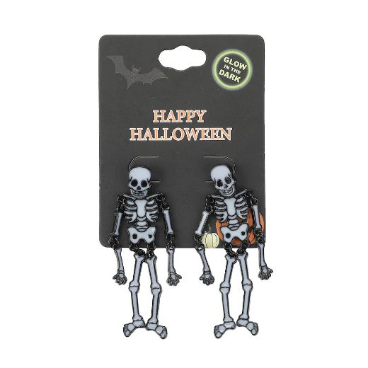 Picture of Bioworld Glow in the Dark Skeleton Earrings