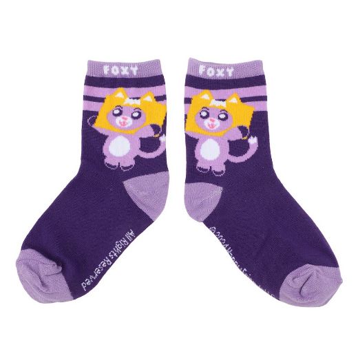 Picture of LankyBox Foxy 3 Pair Youth Crew Socks