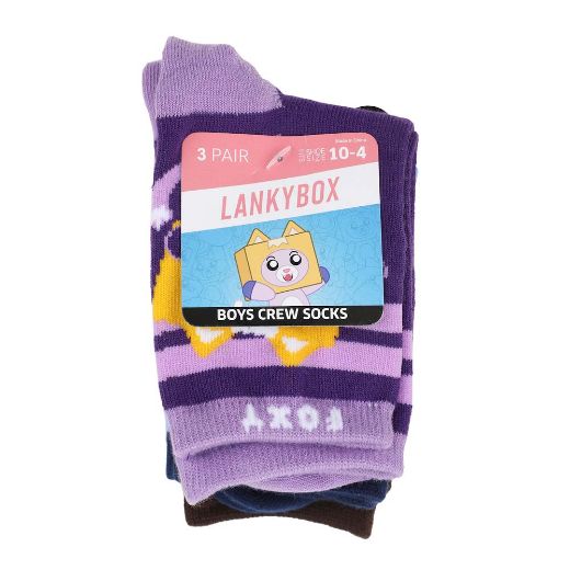 Picture of LankyBox Foxy 3 Pair Youth Crew Socks