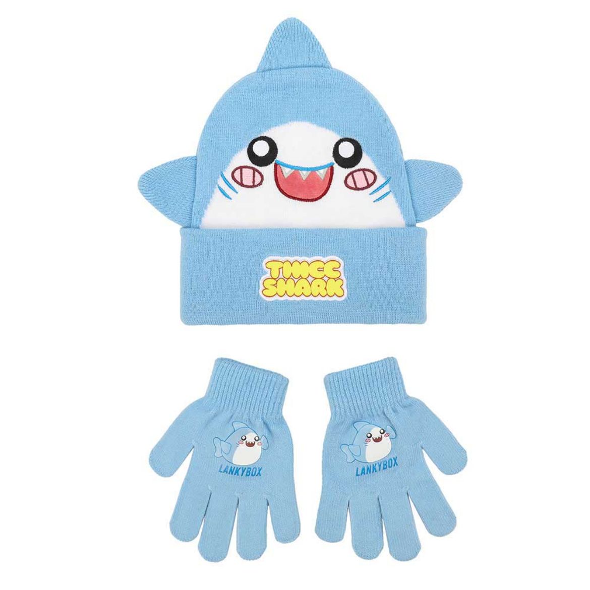 Picture of LankyBox Thicc Shark Youth 3D Beanie & Gloves Combo