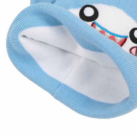Picture of LankyBox Thicc Shark Youth 3D Beanie & Gloves Combo