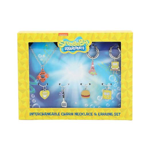 Picture of SpongeBob SquarePants Interchangeable Charm Necklace & Earring Set 