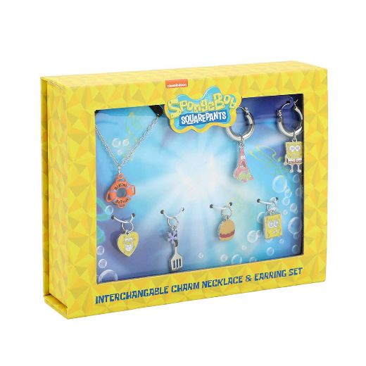 Picture of SpongeBob SquarePants Interchangeable Charm Necklace & Earring Set 