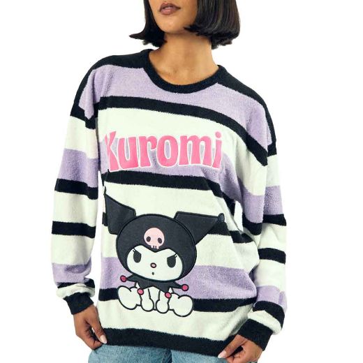 Picture of Kuromi Textured Juniors Oversized Sweater