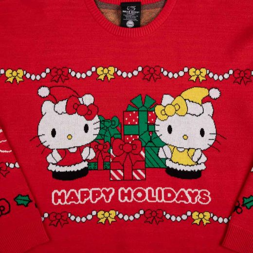 Picture of Hello Kitty & Mimmy Happy Holidays Juniors Oversized Sweater
