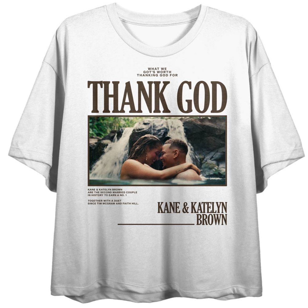 Picture of Kane & Katelyn Thank God Crop Tee
