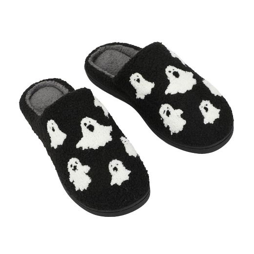 Picture of Bioworld Ghosts Faux Fur Scuff Slipper