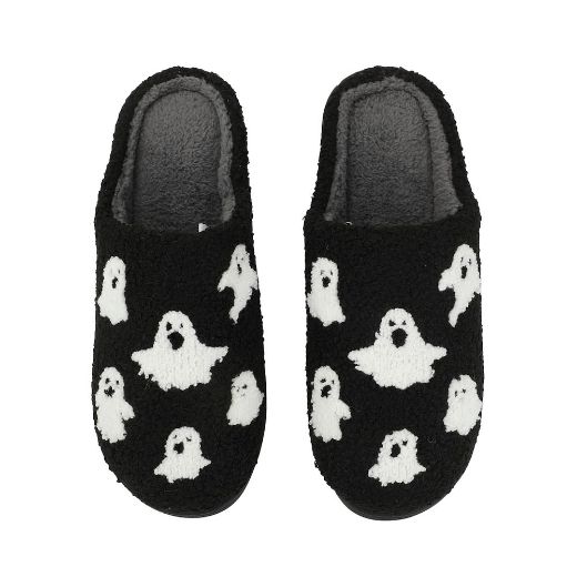 Picture of Bioworld Ghosts Faux Fur Scuff Slipper