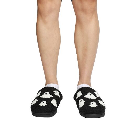 Picture of Bioworld Ghosts Faux Fur Scuff Slipper