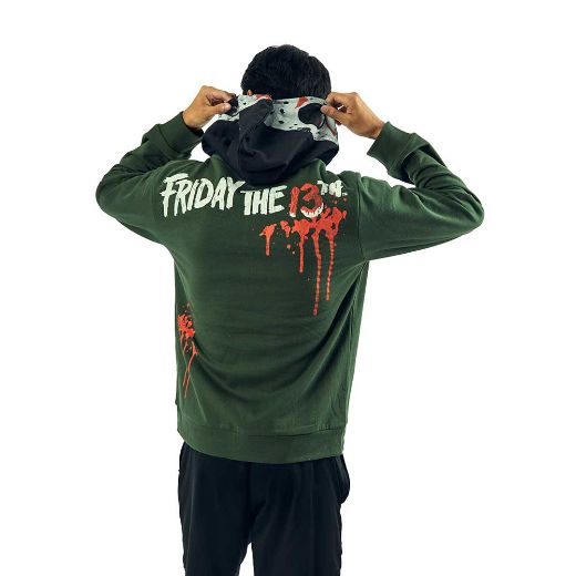 Picture of Friday the 13th Jason Cosplay Zip-up Mask Hoodie