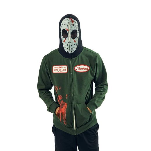 Picture of Friday the 13th Jason Cosplay Zip-up Mask Hoodie