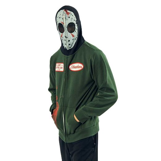 Picture of Friday the 13th Jason Cosplay Zip-up Mask Hoodie