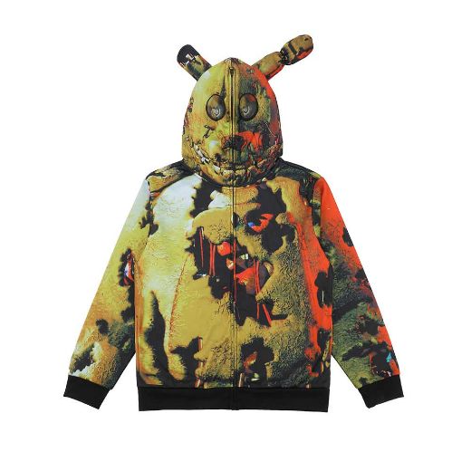 Picture of Five Nights at Freddy's Springtrap Cosplay Zip-up Mask Hoodie
