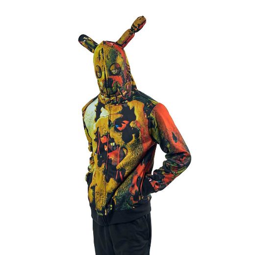 Picture of Five Nights at Freddy's Springtrap Cosplay Zip-up Mask Hoodie
