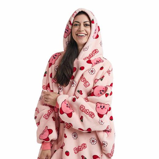 Picture of Kirby the Pink Puff Hoodie Blanket