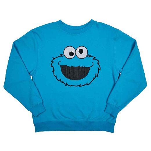 Picture of Sesame Street Cookie Monster Embroidered Juniors Sweatshirt