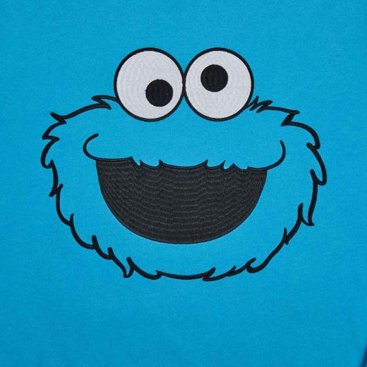 Picture of Sesame Street Cookie Monster Embroidered Juniors Sweatshirt