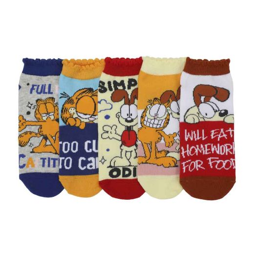 Picture of Garfield & Odie 5 Pair Ankle Socks