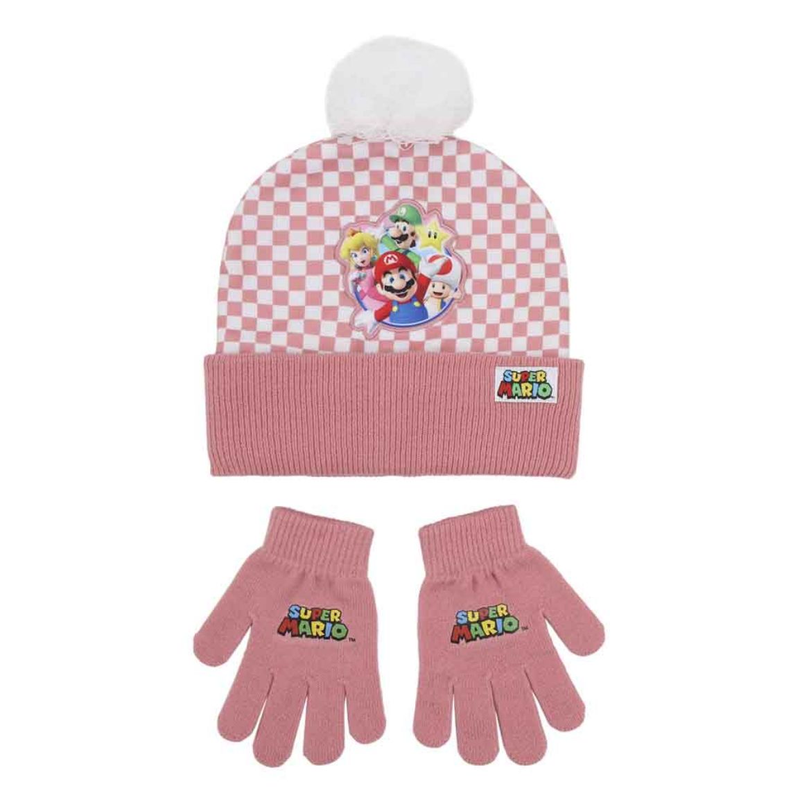 Picture of Super Mario Youth Pom Beanie & Gloves Set