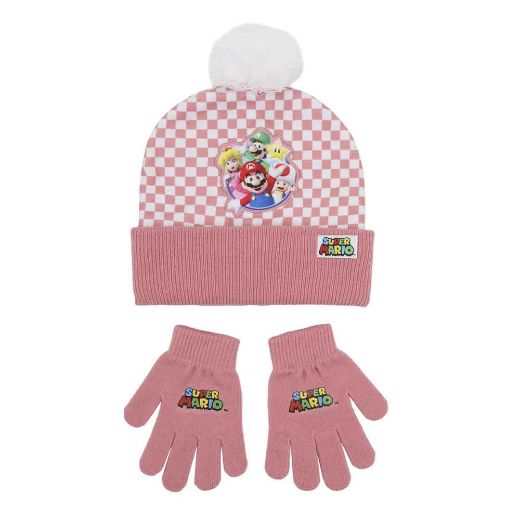 Picture of Super Mario Youth Pom Beanie & Gloves Set