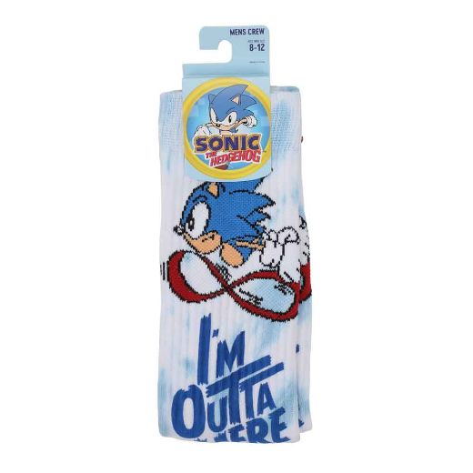 Picture of Sonic the Hedgehog I'm Outta Here Sublimated Crew Socks