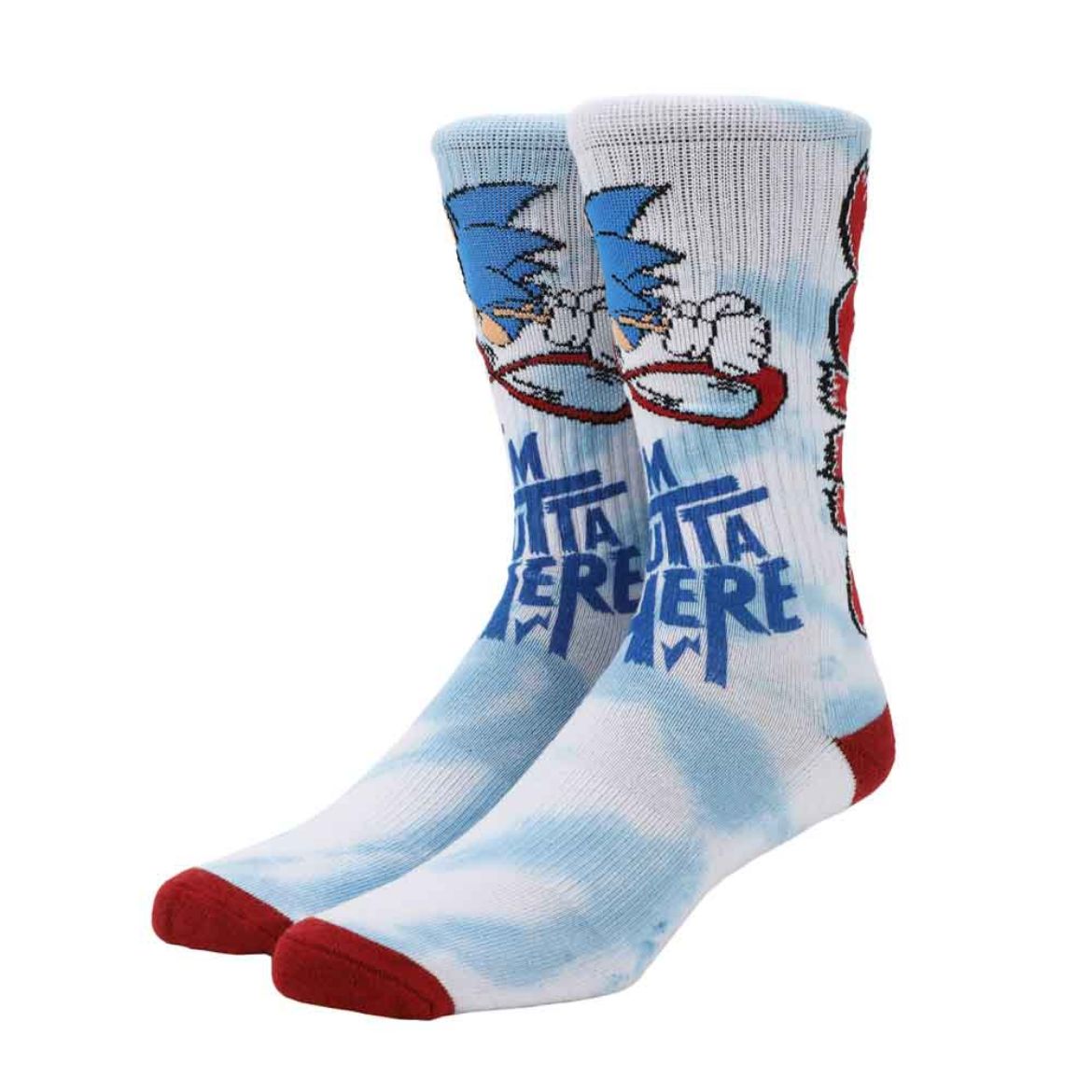 Picture of Sonic the Hedgehog I'm Outta Here Sublimated Crew Socks