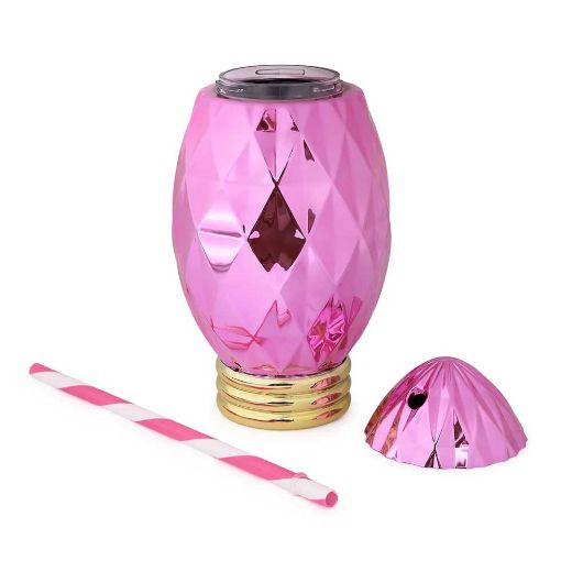 Picture of Packed Party Pink Faceted Light Bulb 24 oz Sipper