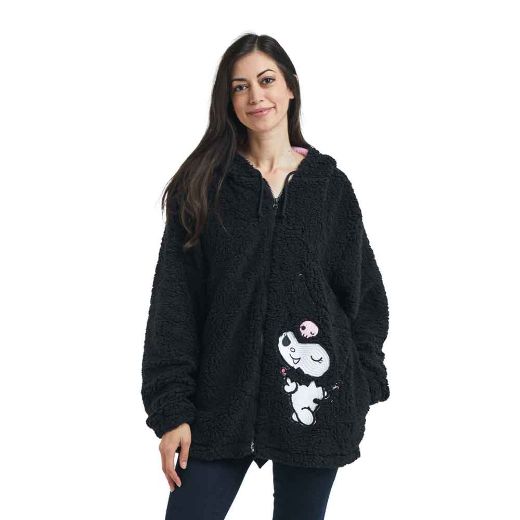 Picture of Kuromi 3D Cosplay Junior's Sherpa Zip-up Hoodie