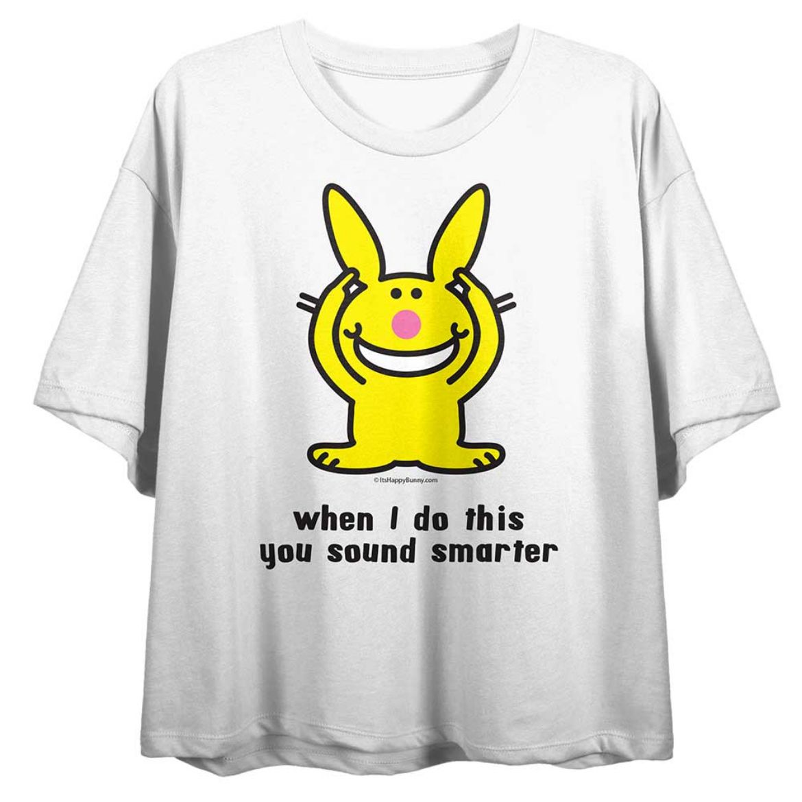 Picture of It's Happy Bunny Sound Smarter Crop Tee