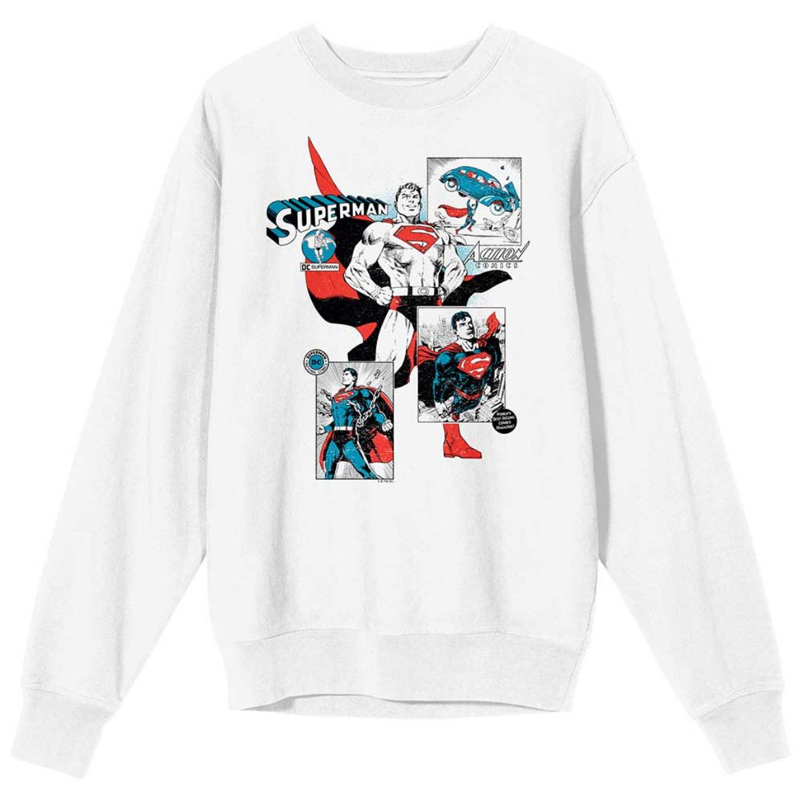 Picture of DC Comics 90th Anniversary Retro Comic Superman Unisex Sweatshirt
