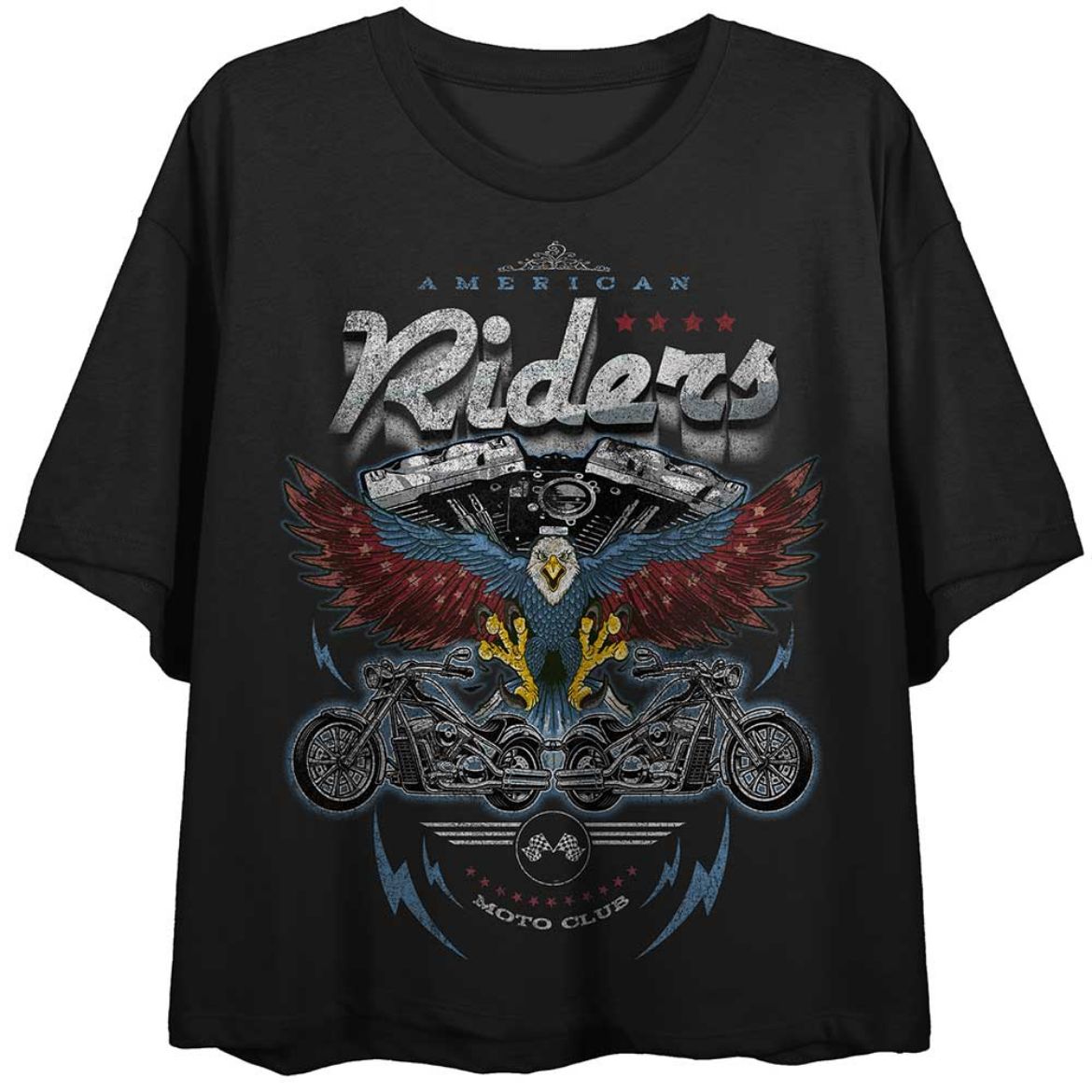 Picture of Bioworld American Riders Motorcycle Club Crop Tee
