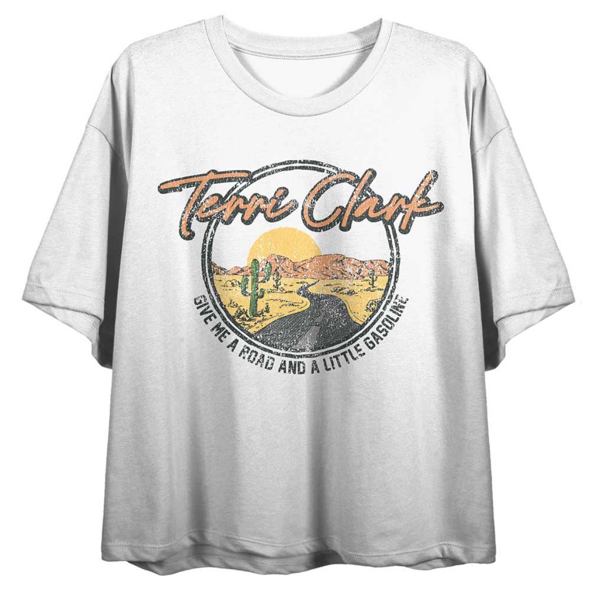 Picture of Teri Clark Give Me a Road Crop Tee