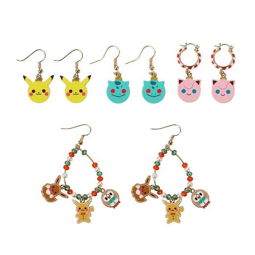 Picture of Pokemon Characters Holiday 3 Pack Earring Set