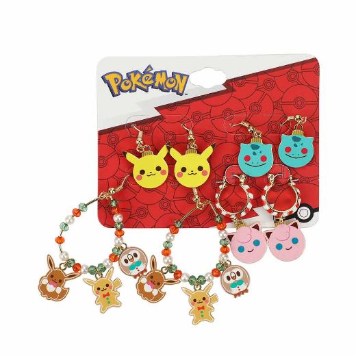 Picture of Pokemon Characters Holiday 3 Pack Earring Set