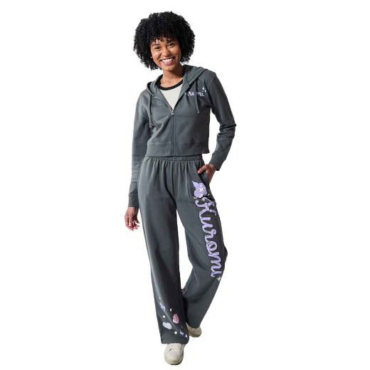 Picture of Kuromi Hearts & Bows Juniors’s Crop Hoodie & Sweatpant Lounge Set