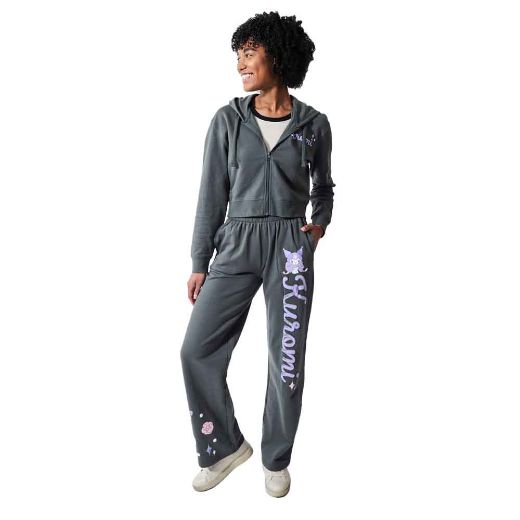 Picture of Kuromi Hearts & Bows Juniors’s Crop Hoodie & Sweatpant Lounge Set