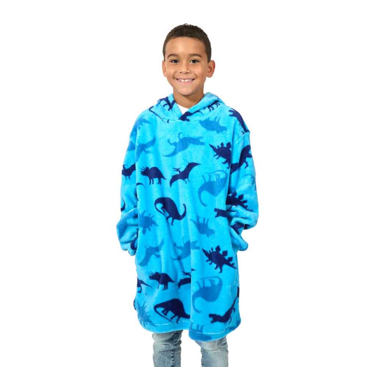 Picture of Bioworld Dinosaur AOP Youth Hoodie Blanket